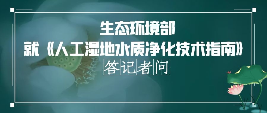 政策解读 | 稳定人工湿地水质净化效果，实现长期有效运行